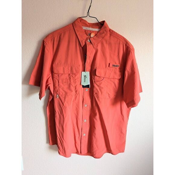 World Wide Sportsman XL NWT oraange vented shirt - Picture 1 of 4